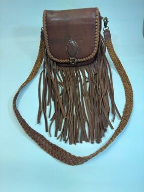 American Darling Brown Fringed Crossbody Bag
